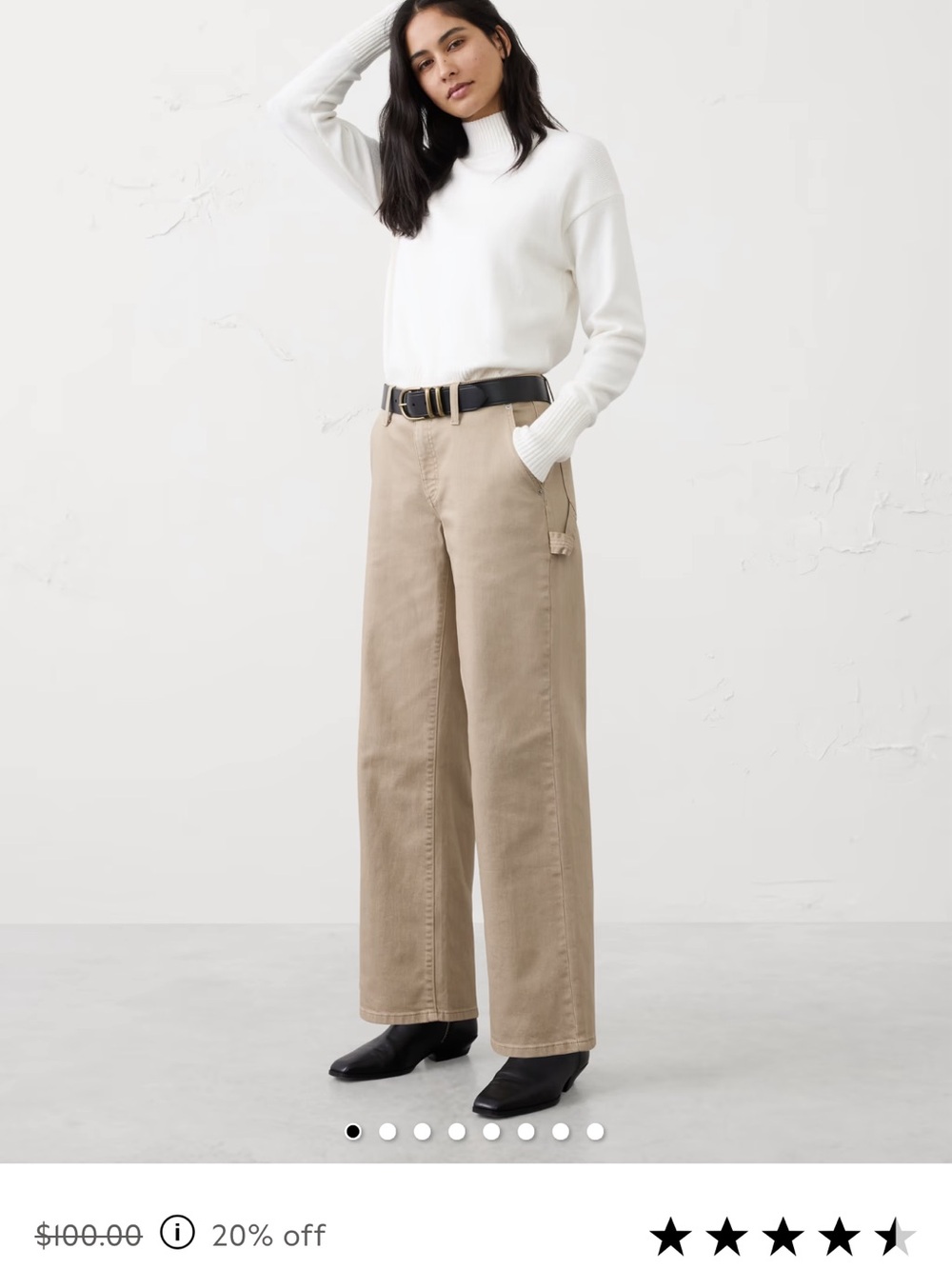 Banana Republic Straight Leg Women’s Caroenter Pants in Khaki